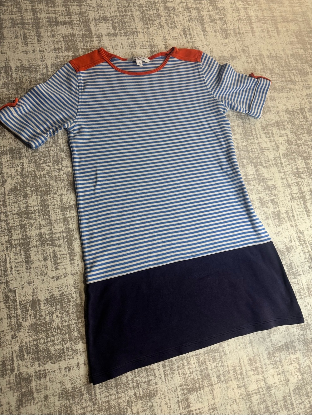 Brooks Brothers Dress Women Blue White Striped Shirt Slim Fit size L 27X15.5 PTP